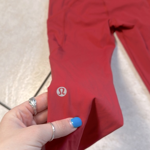 Lululemon Fast & Free Crop II‎ *Nulux 19" Persian Red - Picture 4 of 14